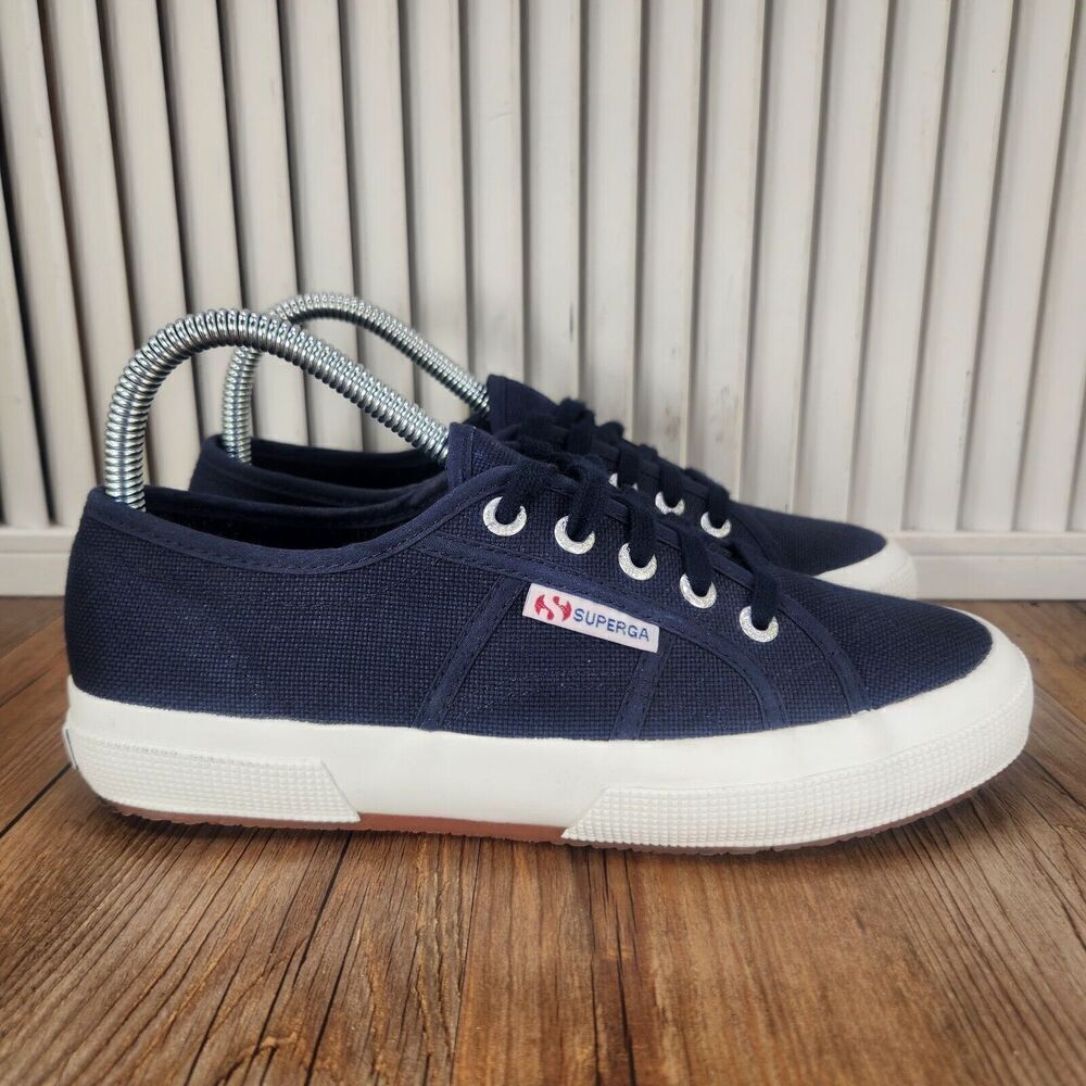 Superga Cotu Classic Womens Sz 7 Navy Blue Canvas Casual Athletic Sneakers Shoes